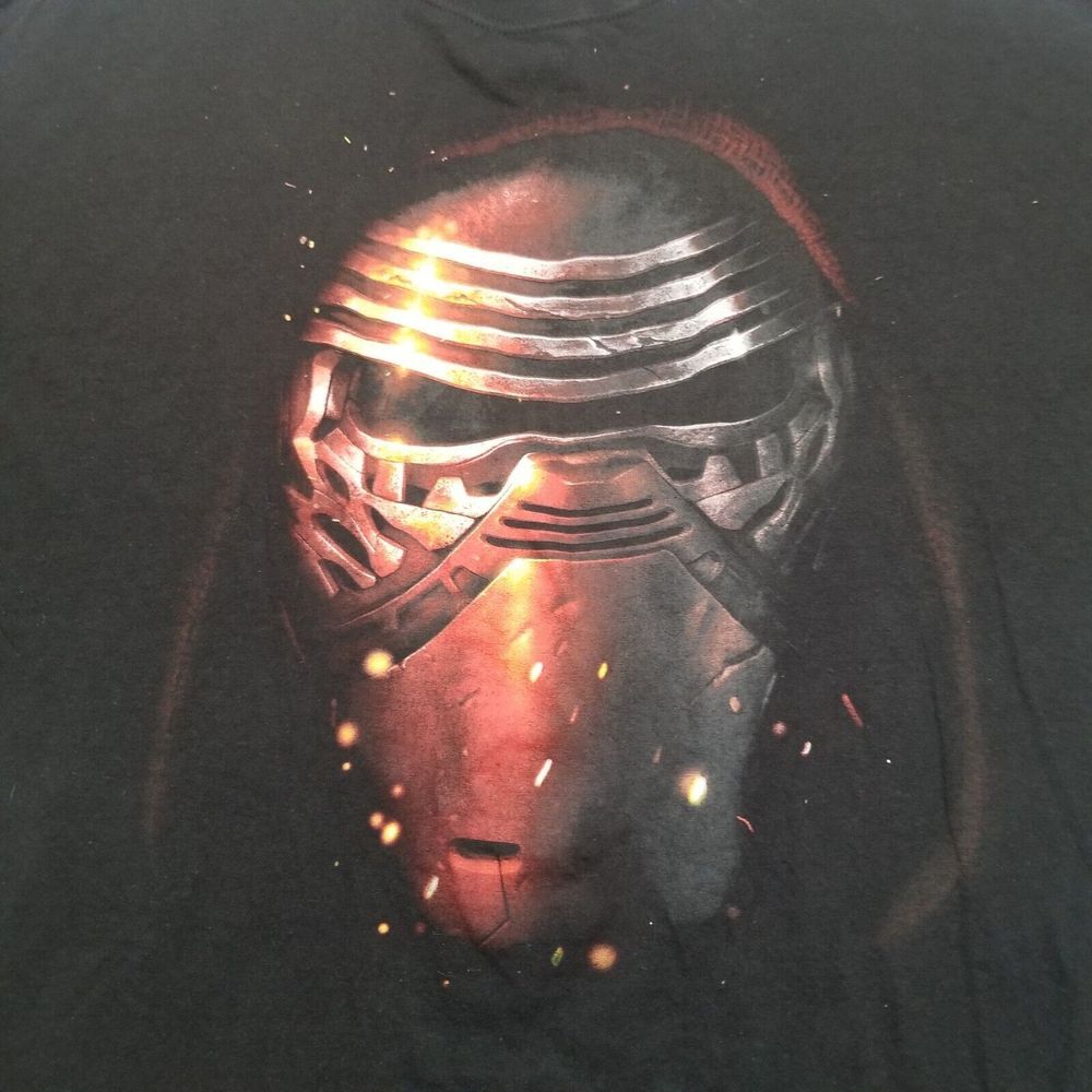 Star Wars: 'Kylo Ren's Mask' TFA 100% Cotton black T-Shirt Lucasfilm Ltd Sz 2XL - Picture 9 of 15